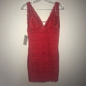Red Lace Bebe Dress